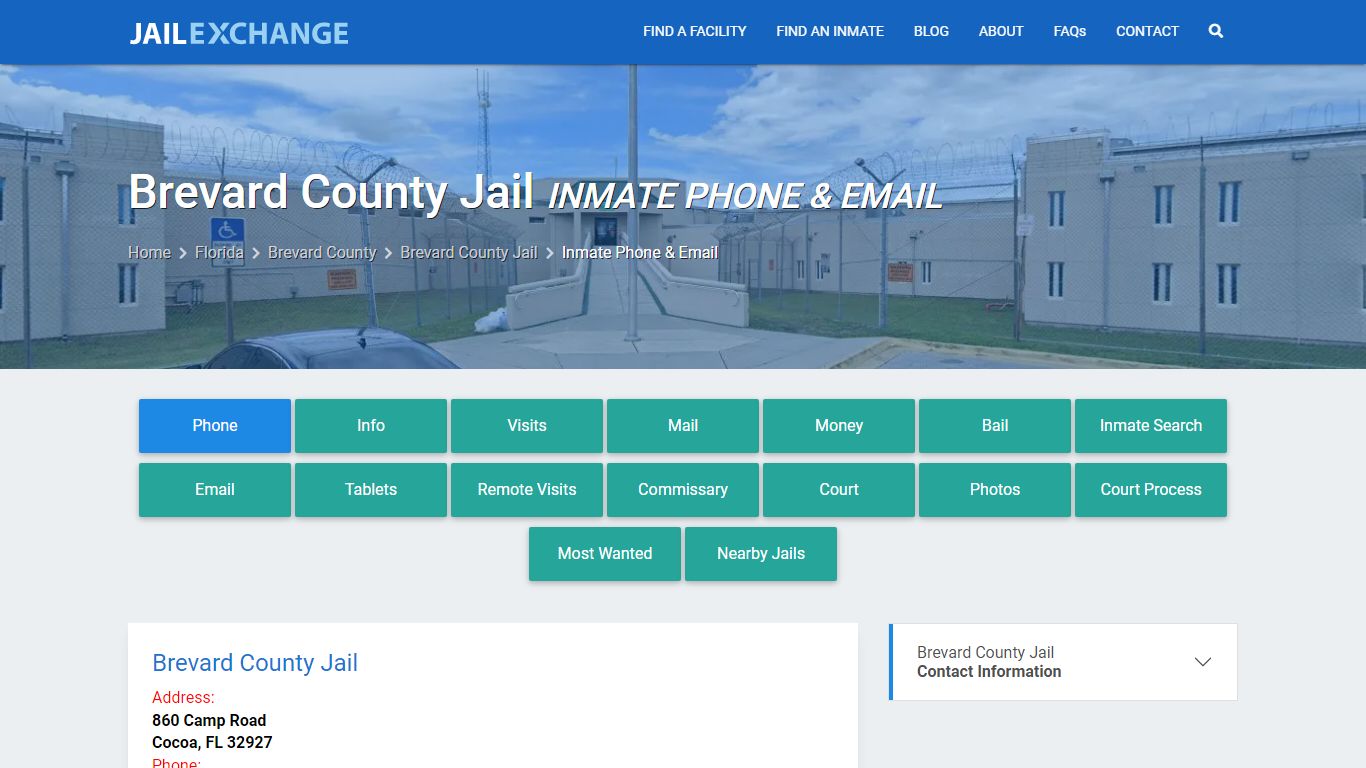 Inmate Phone - Brevard County Jail, FL - Jail Exchange